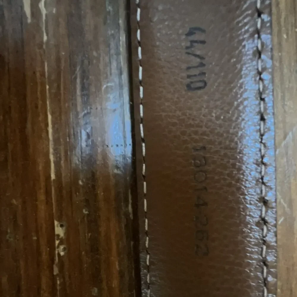 Joseph Abboud Brown Genuine Leather Italian Men's Dress Belt 44 Adjustable D1